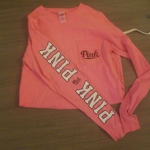 PINK long sleve with pocket